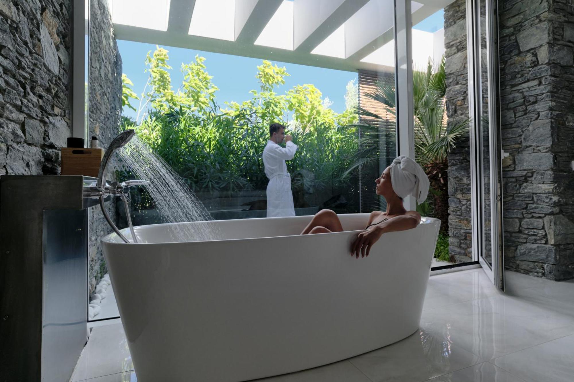 A - Luxury Villas Plomari Bagian luar foto