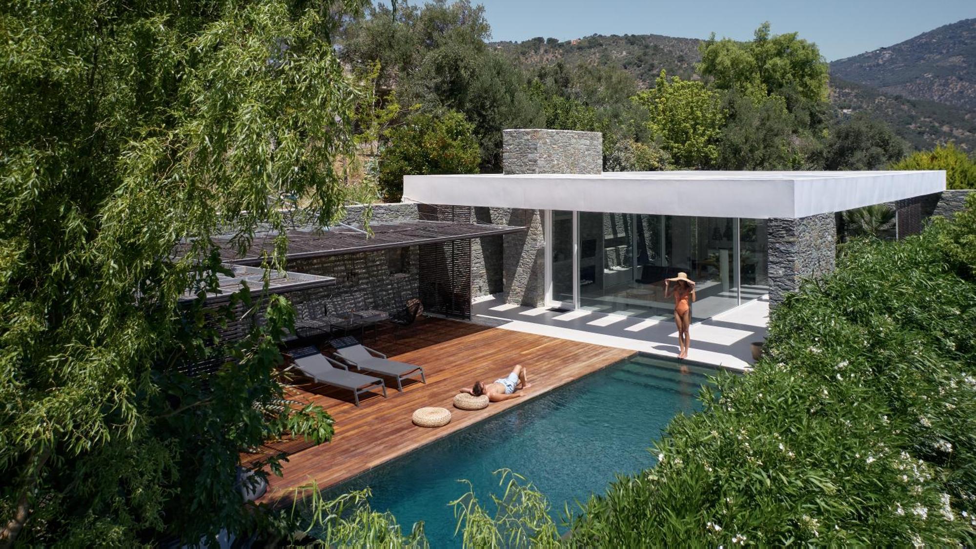 A - Luxury Villas Plomari Bagian luar foto