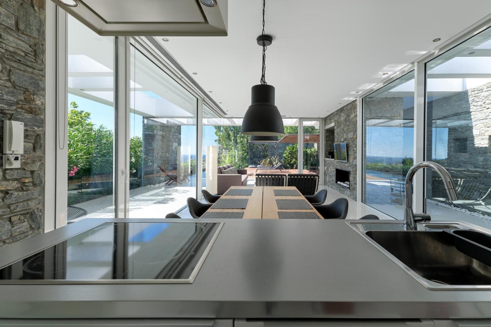 A - Luxury Villas Plomari Bagian luar foto